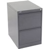 GO STEEL FILING CABINET 2 DRAWERS 460 X 620 X 705MM GRAPHITE RIPPLE