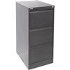 GO STEEL FILING CABINET 3 DRAWERS 460 X 620 X 1016MM BLACK RIPPLE