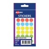 AVERY 932292 MULTIPURPOSE STICKERS CIRCLE 16MM MULTI COLOURED PACK 140