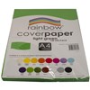 RAINBOW COVER PAPER 125GSM A4 LIGHT GREEN PACK 100