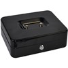 ITALPLAST DELUXE METAL CASH BOX 118 X 150 X 80MM BLACK