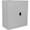 STEELCO STATIONERY CABINET 2 SHELVES 1015 X 914 X 463MM SILVER GREY