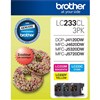 BROTHER LC233CL3PK INK CARTRIDGE VALUE PACK CYANMAGENTAYELLOW