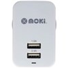 MOKI DUAL USB WALL RAPID CHARGER WHITE