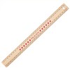 CELCO RULER DOUBLE SIDED POLISHED WOOD 300MM RED