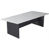 RAPID WORKER BOARDROOM TABLE 2400 X 1200MM WHITEIRONSTONE