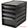 ITALPLAST GREENR RECYCLED OFFICE ORGANISER CABINET 4 DRAWER 255D X 165W X 230H MM BLACK