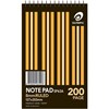 OLYMPIC SP63A NOTEPAD SPIRAL BOUND 8MM RULED 200 PAGE 127 X 203MM WHITE PACK 10