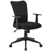 ASHLEY TYPIST CHAIR MEDIUM MESH BACK ARMS BLACK
