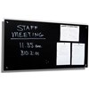 VISIONCHART LUMIERE MAGNETIC GLASSBOARD WITH PEN TRAY 1200 X 600MM BLACK