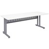 RAPID SPAN C LEG DESK WITH METAL MODESTY PANEL 1200 X 700MM WHITESILVER