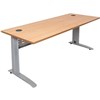 RAPID SPAN DESK WITH METAL MODESTY PANEL 1200 X 700 X 730MM BEECHWHITE