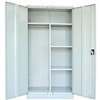 GO SWING DOOR STEEL CUPBOARD WARDROBE 910 X 450 X 1830MM SILVER GREY