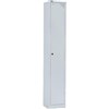 GO STEEL LOCKER 1 DOOR 305 X 455 X 1830MM WITH BUTTERFLY LOCK SILVER GREY
