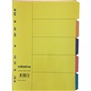 DIVIDERS MANILLA 5TAB A4 BRIGHT COLOURS
