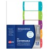 AVERY 922002 L74115 CUSTOMISABLE TABLE OF CONTENTS COLOURED DIVIDER 15 TAB A4