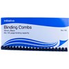 PLASTIC BINDING COMB ROUND 21 LOOP 16MM A4 BLACK BOX 100