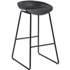 RAPIDLINE ARIES BARSTOOL BLACK POWDERCOATED FRAME WITH POLYPROPYLENE SHELL SEAT BLACK