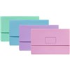 MARBIG SLIMPICK DOCUMENT WALLET FOOLSCAP PASTELS ASSORTED PACK 10