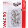 VELCRO BRAND STICKON HOOK AND LOOP DOTS 22MM WHITE PACK 40