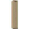 RAPIDLINE MELAMINE LOCKER 1 DOOR 1850 X 305 X 455MM NATURAL OAKBLACK EDGING