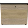 RAPID INFINITY DELUXE 2 SWING DOOR CUPBOARD 900 X 600 X 730MM NATURAL OAK BLACK RIGID EDGING