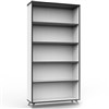 RAPID INFINITY DELUXE BOOKCASE 1800 X 900 X 315MM NATURAL WHITE LAMINATE BLACK EDGING