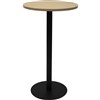 RAPIDLINE DRY BAR TABLE 600 X 1050MM NATURAL OAK TABLE TOP  BLACK POWDER COAT BASE