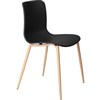 DAL ACTI CHAIR 4LEG WOODGRAIN POWDERCOAT BLACK POLYPROP SHELL
