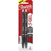 SHARPIE RETRACTABLE GEL INK PEN 07MM BLACK PACK 2