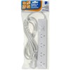 JACKSON POWERBOARD SURGE PROTECTED 4 OUTLET SWITCHED 3M WHITE