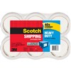 SCOTCH 38506AU HEAVY DUTY SHIPPING PACKAGING TAPE CLEAR 48MM X 50M PACK 6