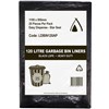 HUHTAMAKI HEAVY DUTY ALL PURPOSE LDPE BIN LINER 120 LITRE 1100 X 950MM BLACK PACK 25