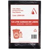 HUHTAMAKI HEAVY DUTY LDPE BIN LINER 120 LITRE 1100 X 950MM BLACK PACK 25