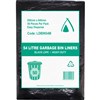 HUHTAMAKI MEDIUM DUTY LDPE BIN LINER 54 LITRE 850 X 640MM BLACK PACK 50