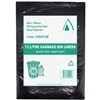 HUHTAMAKI MEDIUM DUTY LDPE BIN LINER 73 LITRE 920 X 760MM BLACK PACK 50
