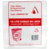 HUHTAMAKI EXTRA HEAVY DUTY BIN LINER 120 LITRE 1100 X 950MM NATURAL PACK 25