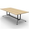 RAPIDLINE TYPHOON BOARDROOM TABLE 2400 X 1200 X 750MM NATURAL OAK