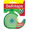 SELLOTAPE ENVIRO TAPE WITH DISPENSER 18MM X 20M GREENCLEAR