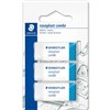 STAEDTLER 526 RASOPLAST COMBI PENCIL ERASER MEDIUM PACK 3