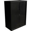 GO STEEL TAMBOUR DOOR CABINET 2 SHELVES 1016 X 1200 X 473MM BLACK