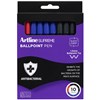 ARTLINE SUPREME ANTIMICROBIAL BALLPOINT PEN 10MM ASSORTED PACK 10