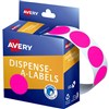 AVERY 937372 ROUND LABEL DISPENSER 24MM FLUORO PINK BOX 350