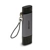 LINDY 43335 USB TYPEC AND TYPEA SD CARD READER GREY