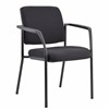 BURO LINDIS 4 LEG VISITOR CHAIR WITH ARMS BLACK
