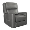 RAPIDLINE HOME ELEVATE BALTIMORE LIFT CHAIR DUAL MOTOR LARGE LEATHER DARK GREY