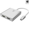 COMSOL USBC TO DOUBLE HDMI ADAPTER SILVER