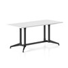 RAPIDLINE TYPHOON MEETING AND BOARDROOM TABLE RECTANGLE 1800 X 750MM NATURAL WHITE TOP AND BLACK PC ALL OVER FRAME