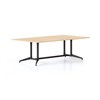 RAPIDLINE TYPHOON MEETING AND BOARDROOM TABLE RECTANGLE 2400 X 1200MM NATURAL OAK TOP AND BLACK PC ALL OVER FRAME