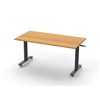 RAPIDLINE BOOST HEIGHT ADJUST FLIP TOP TABLE 1500 X 750 X 725MM BEECH TOP AND BLACK PC FRAME
